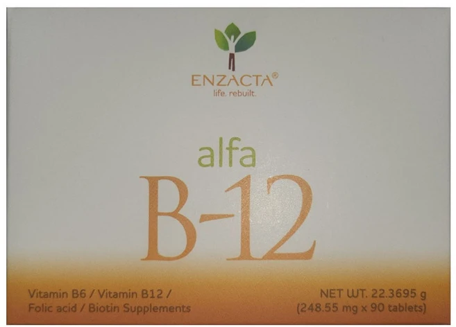 엔잭타 알파 B-12 alfa B-12 비타민B12 활력 있는 생활을 원하는분 건강을 고려하는 중 장년층 피로와 스트레스에 시달리는 현대인에게 추천 할 수 도 있음, 90정, 2개 - 쿠팡
