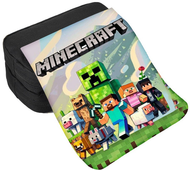 마인크래프트 분리형 커버 대용량 필통 이중 수납 파우치 어린이날 선물용, 1개, E