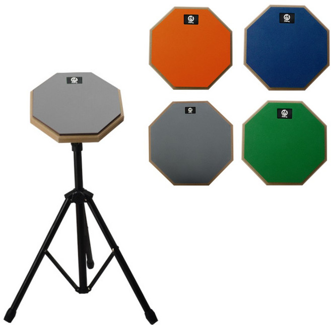 연습용 드럼 패드 세트 스틱 포함, 오렌지, 1개