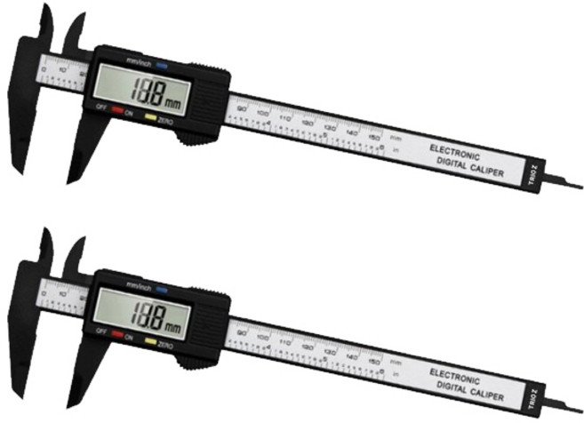 트리오즈 디지털 캘리퍼스 블랙, 2개