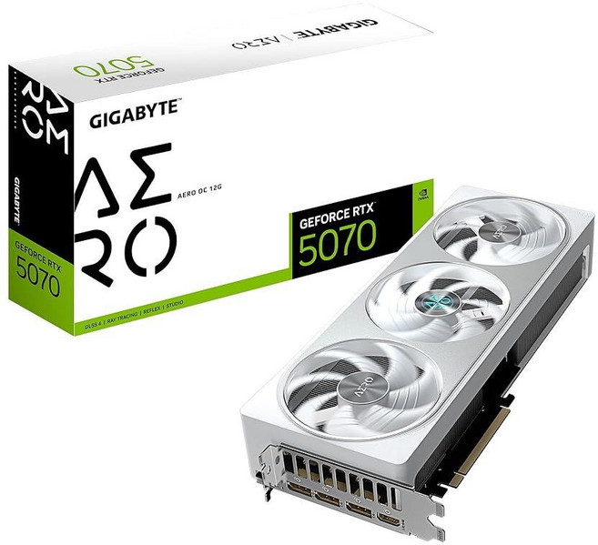 GIGABYTE GeForce RTX 5070 Eagle OC ICE SFF 12G 그래픽 카드 12GB 192비트 GDDR7 PCIe 5.0 WINDFORCE 냉각 시스, AERO OC, RTX5070 12GB