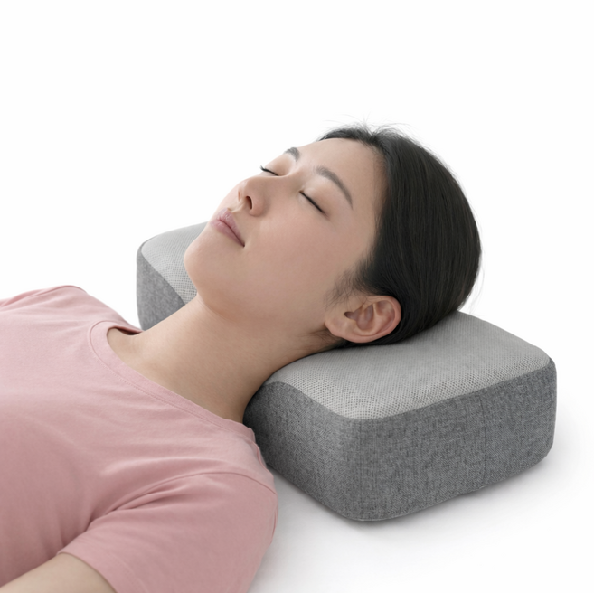 공감메이커스 국산 목편한 C커브 경추베개 이중커버, 1개, 그레이+연그레이