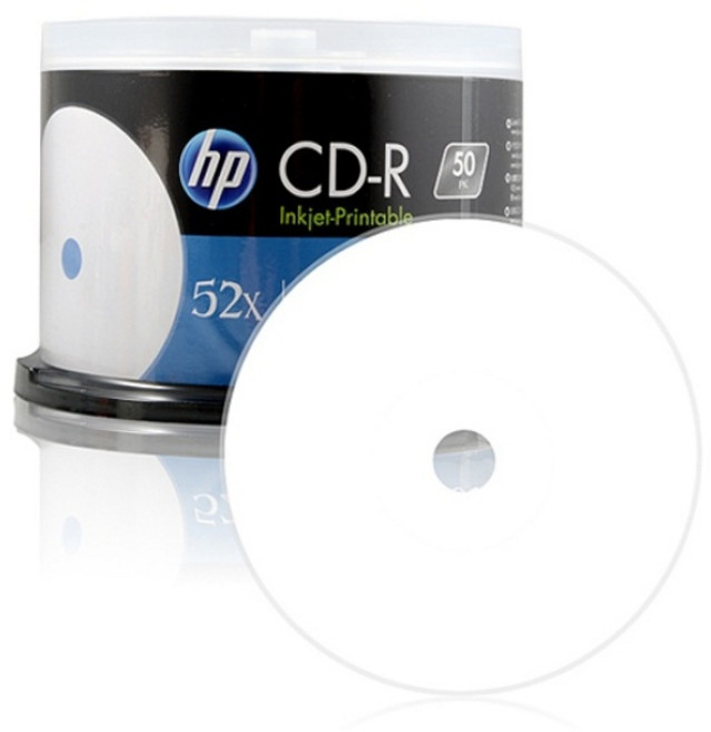 [HP] CD-R 프린터블 52배속 700MB [케익/50매], CD-R 프린터블 52배속 700MB (케익/50매), 1개