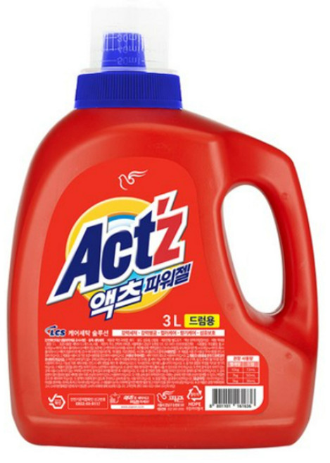 액츠 파워젤 드럼용 액상세제 본품 3L x 1개