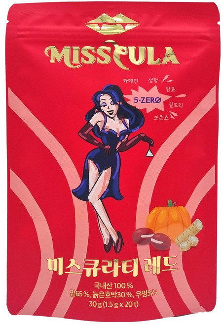 미스큐라티 레드 삼각티백 차 팥호박차 우엉차, 1.5g, 1개, 20개입, 1.5g