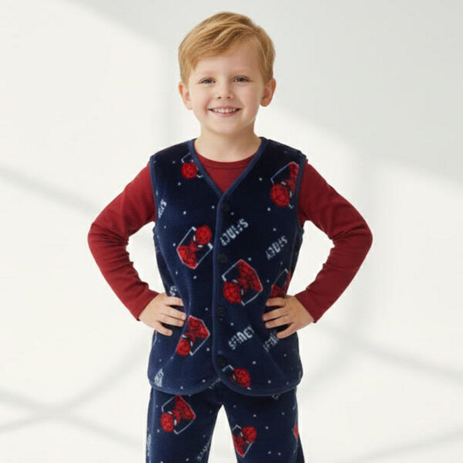 아트박스/프리미에팜 스파이더맨 아동용 밍크 수면 조끼