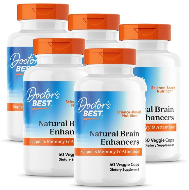 닥터스베스트 브레인 인핸서 알파GPC 포스파티딜세린 캡슐 Doctor's Best Brain Enhancers, 60정, 5개