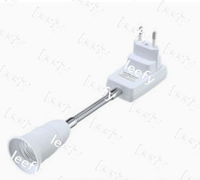 EU 플러그 확장 라이트 소켓 E27 전구 플러그 익스텐더 스위치 사용 쉬운 사용, 2개