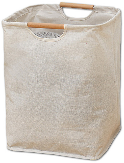 다용도 접이식 빨래바구니 세탁 빨래통, 솔리드베이지(중)