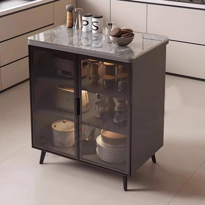 어반스톤 세라믹 주방수납장 800 1200 부엌 수납장 아일랜드, 슬림, 블랙