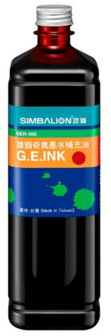 雄獅 SIMBALION GER-900 奇異墨水補充油 適用200GE 300GE奇異筆 多色可選, 1個, 紅, 紅