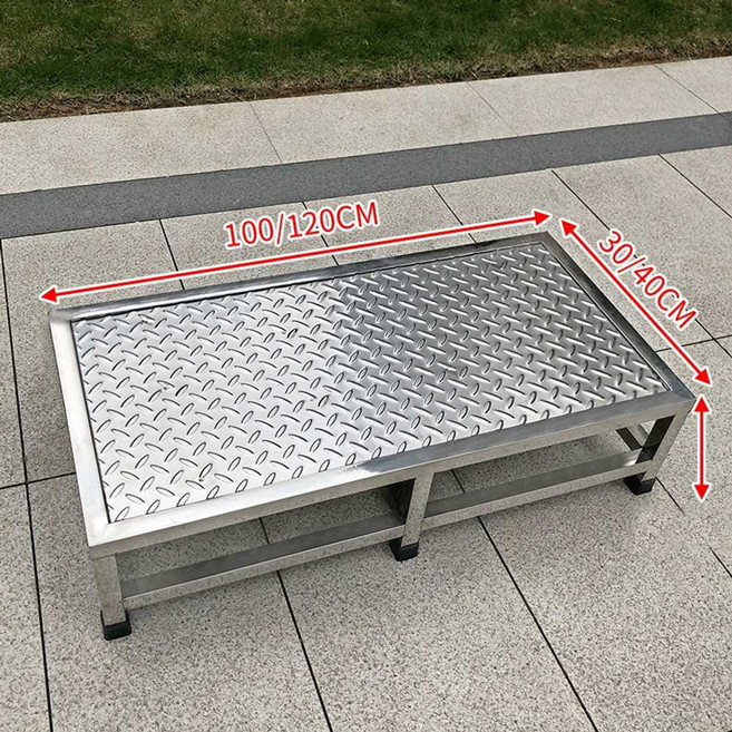 스테인리스 발판 중대형 산업용 미끄럼방지 보조 발판, 미끄럼방지판 100X40 높이 35, 1개