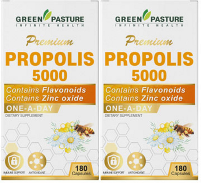 뉴질랜드 그린파스처 프로폴리스 파우더 5000mg, 2개, 180정
