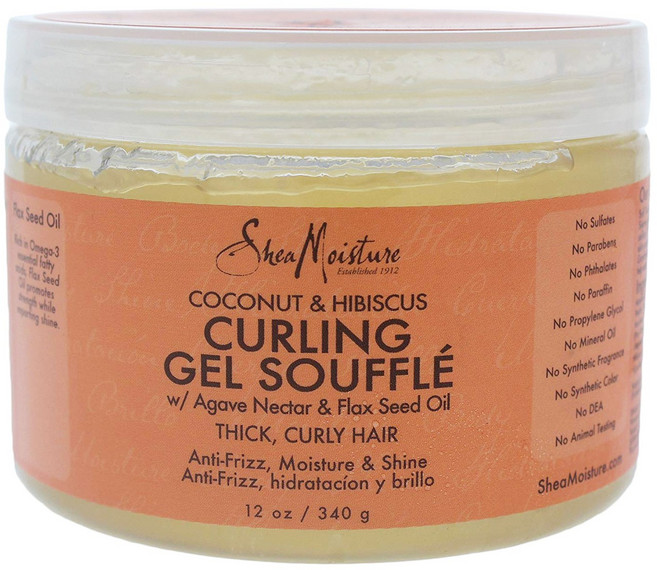 Shea Moisture 코코넛 & 히비스커스 컬링 젤 수플레, 340g, 1개