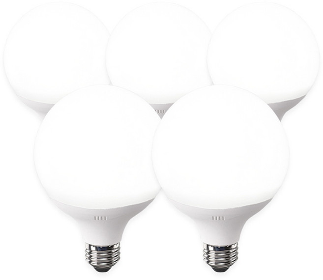 라인라이팅 LED 에코 볼구 12w 에너지소비효율 1등급 제품, 5개, 주광색