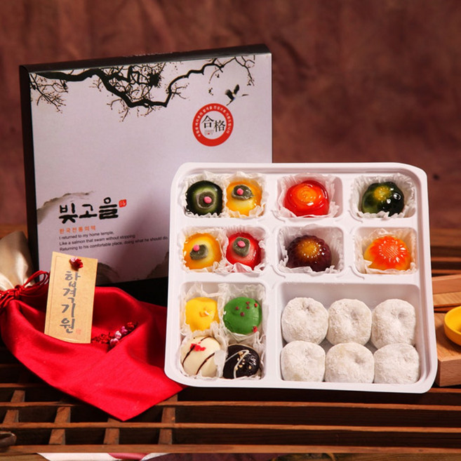 (수능선물)빚고을 합격1호 찹쌀꽃떡선물세트, 1개, 240g