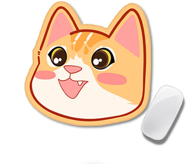 프레퍼 몽실몽실 동물 마우스패드, 1개, 치즈냥 마우스패드
