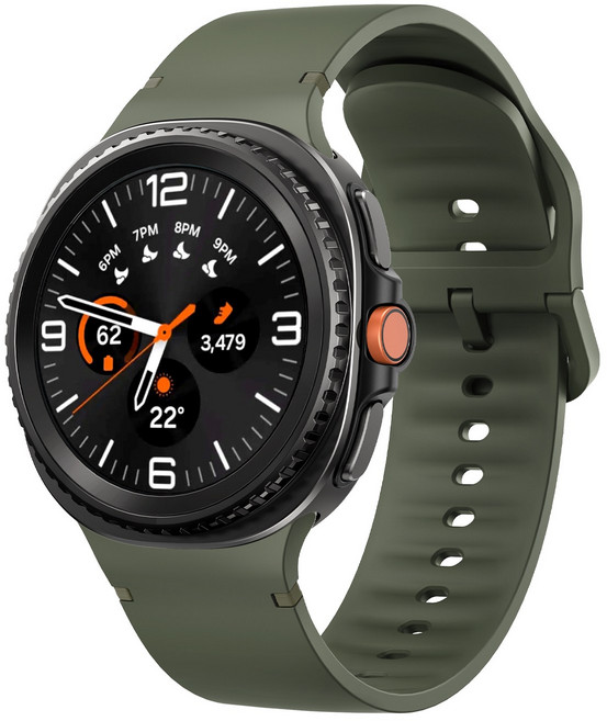 갤럭시워치8 40mm/44mm/8클래식 46mm 호환 스포츠 스티치 실리콘 스트랩, 그린+블랙