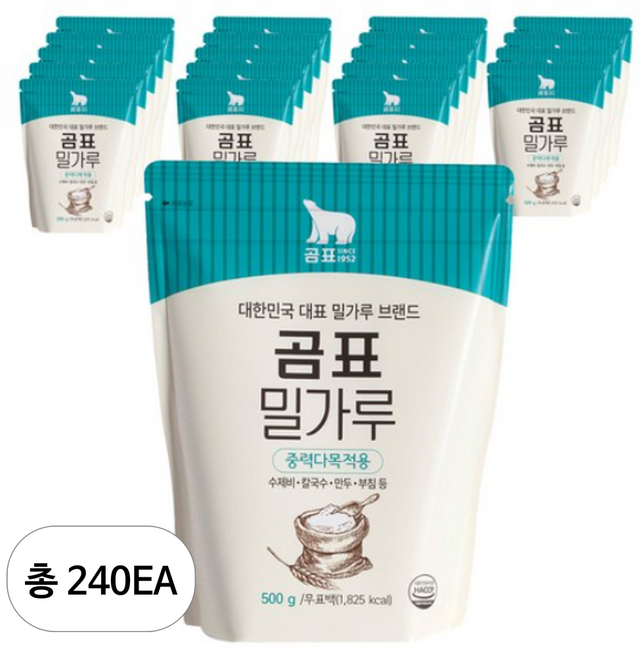 곰표 곰표밀가루 중력다목적용 1kg, 500g, 240개