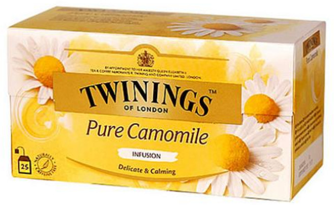 (트와이닝) 캐모마일 허브차 25티백 카모마일 Chamomile Twinings, 1개