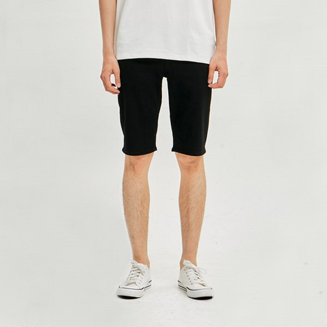 [잠뱅이] 남성 쿨맥스 노멀워싱 5부 데님 팬츠 블랙빈티지