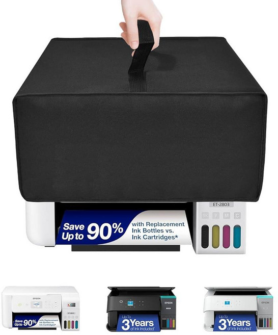 NUENSS-ROR Printer Dust Cover Waterproof Anti-Static Dustproof Heavyweight Printer Cover Case for, Black