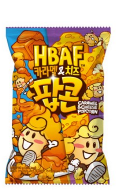 바프 카라멜 앤 치즈 팝콘, 80g, 3개