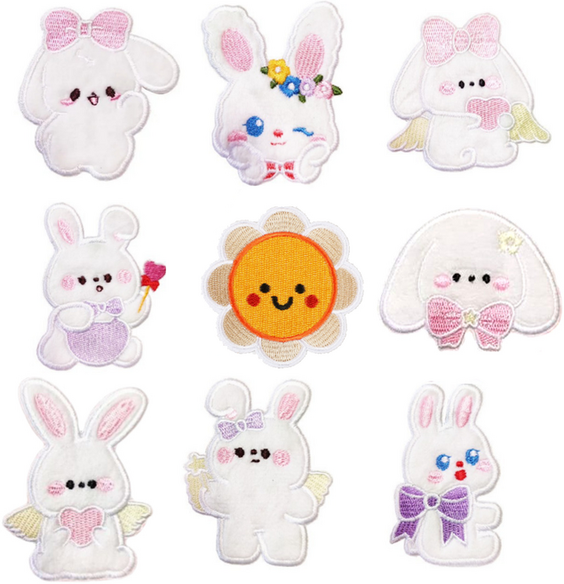 꾸꾸 수선패치 스티커식 DIY 와펜 9종, 1개