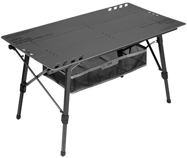 카고컨테이너 3-WAY 테이블 캠핑 접이식 휴대용 조립식 원액션 폴딩 테이블, 그레이