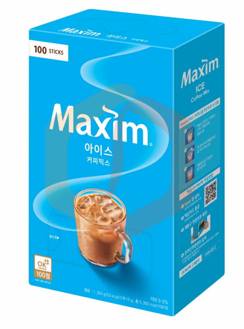 맥심 아이스 커피믹스 + 추가구성 랜덤 발송, 13g, 13g, 110개입