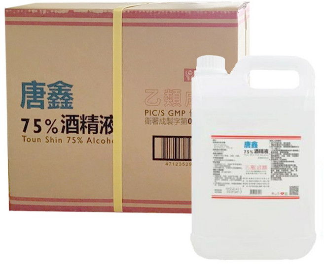 【唐鑫】潔用75%酒精, 4L, 6桶