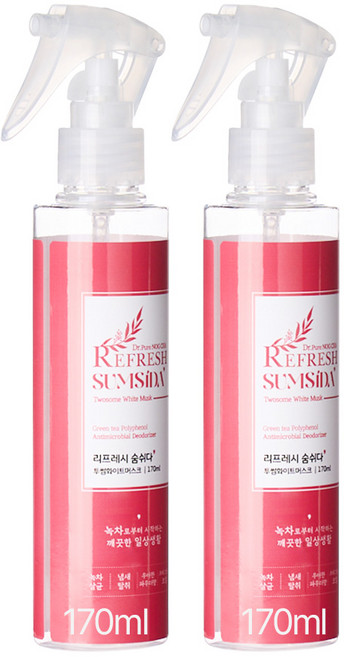 리프레스숨쉬다 뉴 강력 섬유 실내 범용 탈취제 냄새제거, 2개, 170L