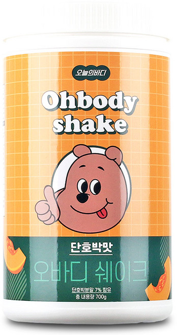 오늘의바디 오바디 단백질 쉐이크 단호박맛, 1개, 700g