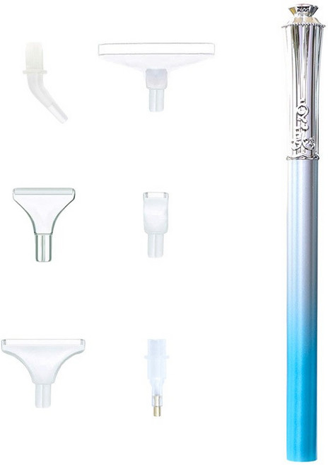 뉴타임즈 DIY 보석 십자수 공구 세트 6개 펜촉 주얼리 십자수, 1세트, 푸른 색 WCDZ-0052