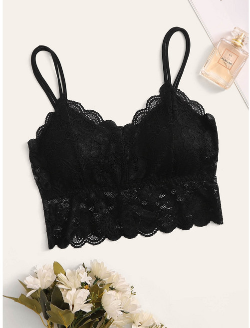 여성 단색 캐주얼 편안한 통기 레이스 브라 속옷