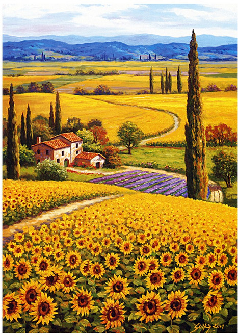 퍼즐라이프 해바라기들판 풍경 1000조각 직소퍼즐 PL1172, 1개, 퍼즐단품, 1000피스