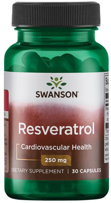 Swanson 斯旺森 白藜蘆醇膠囊 250mg, 30顆, 1罐