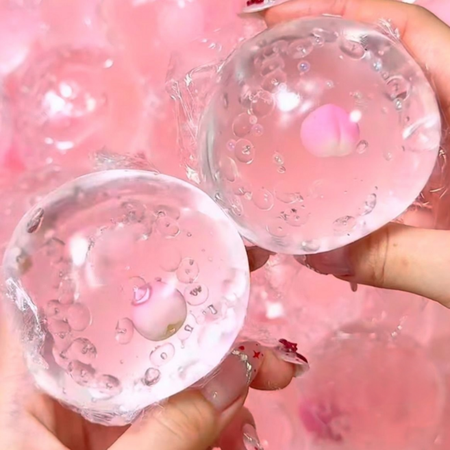 누누룸 복숭아 투명 수제 슬랑이, 1개, 150g