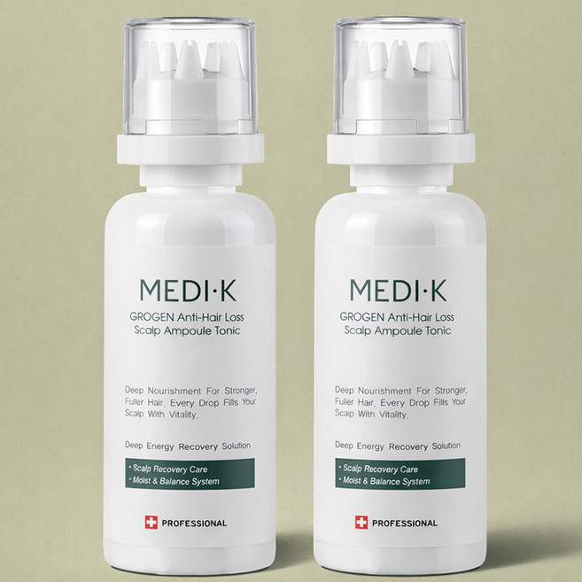 약국입점 메디케이 그로젠 탈모앰플 대용량 150ml 탈모증상완화 기능성 모근영양 헤어토닉 두피쿨링 여성 남성 헤어 에센스, 2개