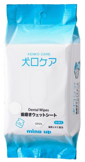 일본 마인드업 켄코케어 강아지 양치 티슈, 60g, 30개
