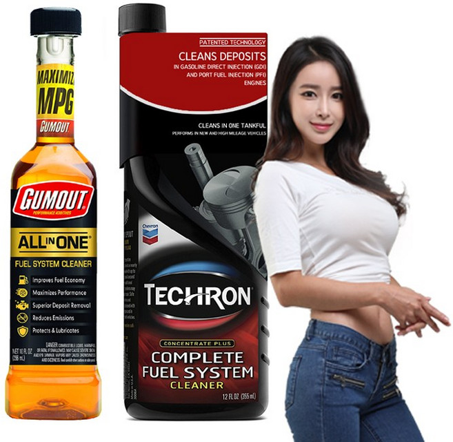 [1+1] 검아웃 올인원 가솔린 연료첨가제+쉐브론 TECHR0N 가솔린, 1세트, 가솔린/휘발유