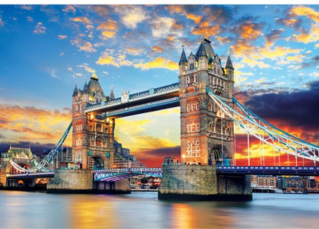 아트박스/퍼즐사랑 1000피스 직소퍼즐 - 런던 타워 브릿지의 황홀한 석양, 1개
