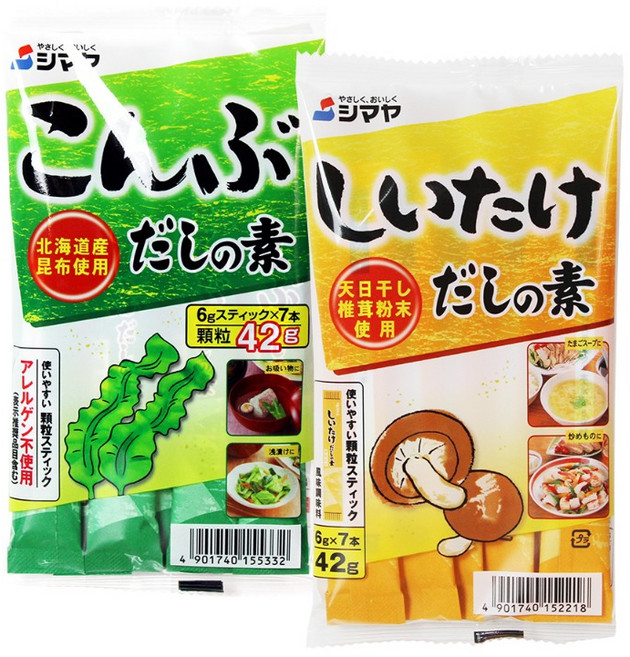 시마야 곤부다시 42g 2개 + 표고다시 42g 2개