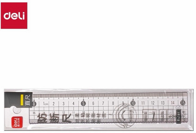 Deli 得力 15cm 方格尺 防斷尺 塑膠尺, 1個, 方格尺-VC129