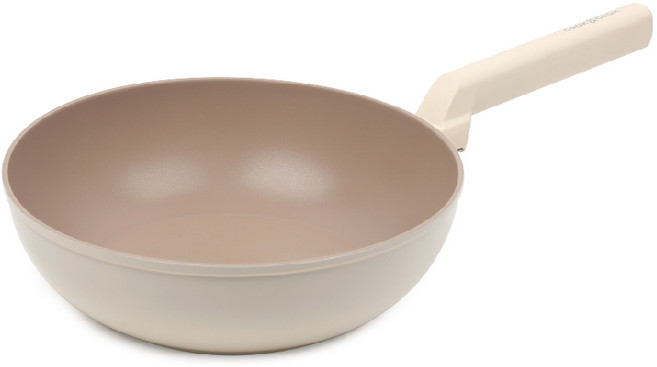 쿡앤쿡 아델 IH 인덕션 후라이팬 궁중팬 계란말이팬 사각팬 티타늄코팅, 1개, 궁중팬 28cm, 아이보리