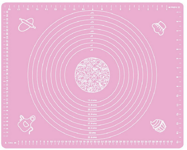 Unionvicky 키친 실리콘 베이킹매트 핑크, 1개