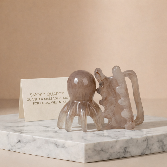 리엘샵 문어 괄사 두피 바디 페이스, 브라운, 1세트