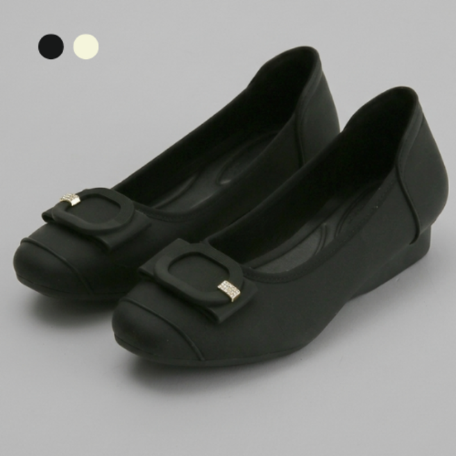 페조 여성 버클 큐빅 쿠션 펌프스 플랫 3cm PZSL-LUX-5315