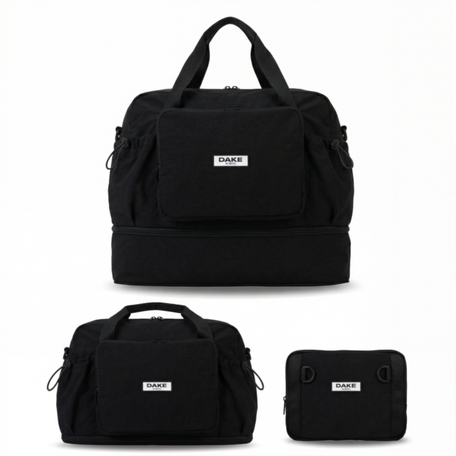 데이크 여행용 보스턴백 대용량 접이식 캐리어 결합 보조 가방