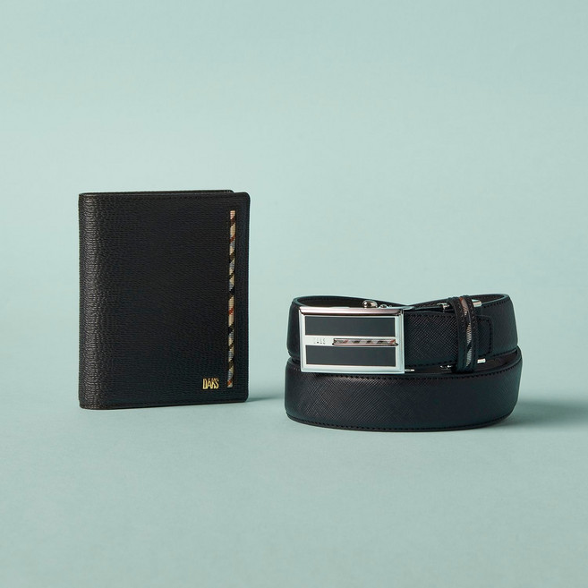 [백화점]닥스 DAKS ACC정품닥스 중지갑벨트세트 DBWA2F913W3DBBE2F990BK